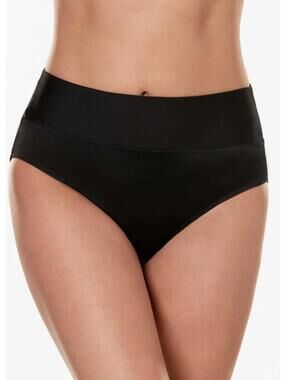 MIRACLESUIT black high waisted bikini bottoms sz 10
